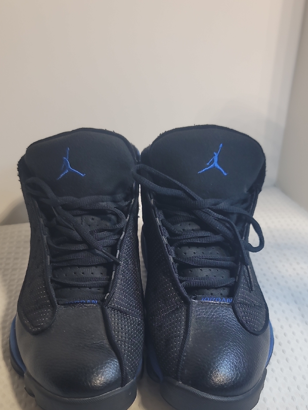 Jordan Black and Blue Men's Sneakers